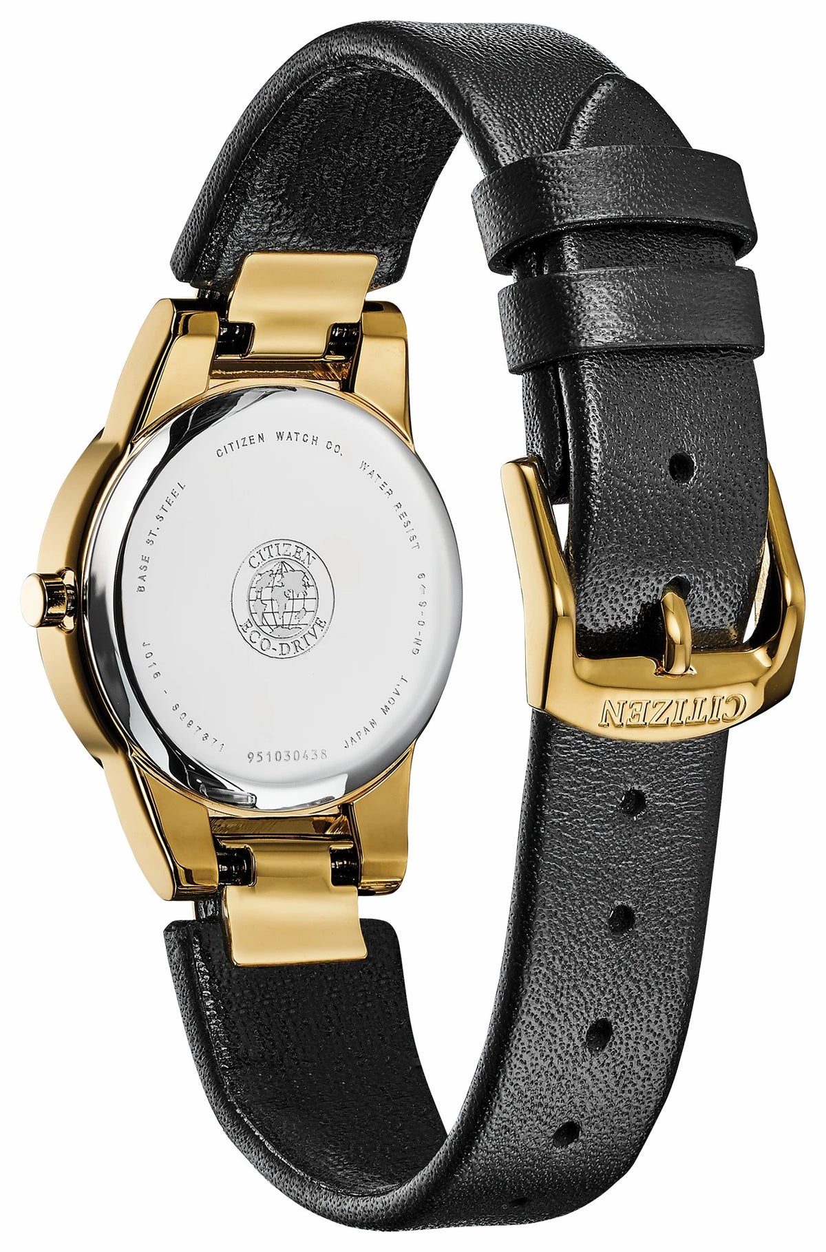 Citizen Axiom Ladies Eco-Drive Gold Black Dial Watch | Citizen Signature