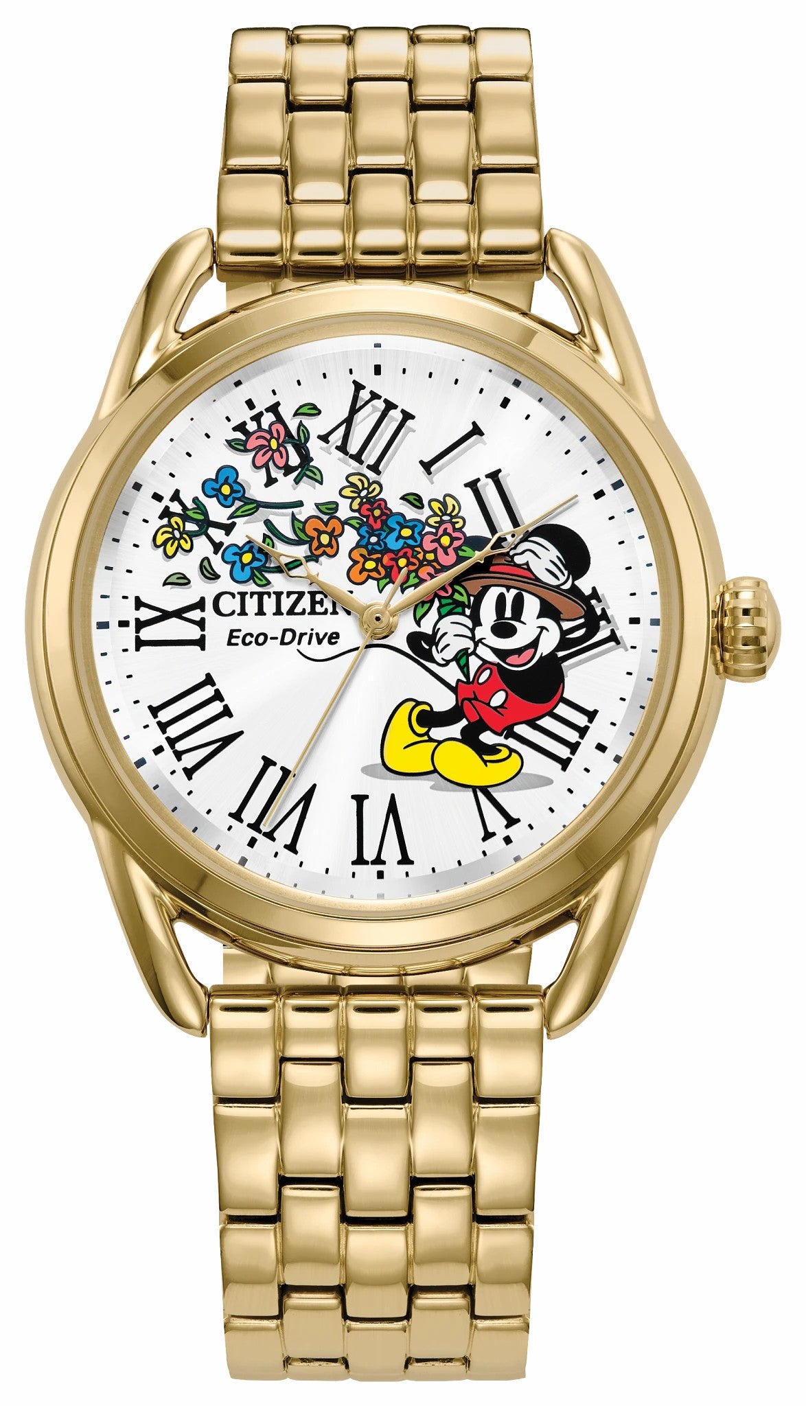 Mickey Classic Silver-Tone Dial Stainless Steel Bracelet FE7093-57W | Citizen Best Price
