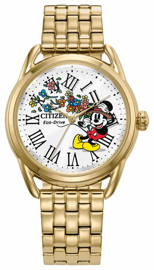 Mickey Classic Silver-Tone Dial Stainless Steel Bracelet FE7093-57W | Citizen Best Price