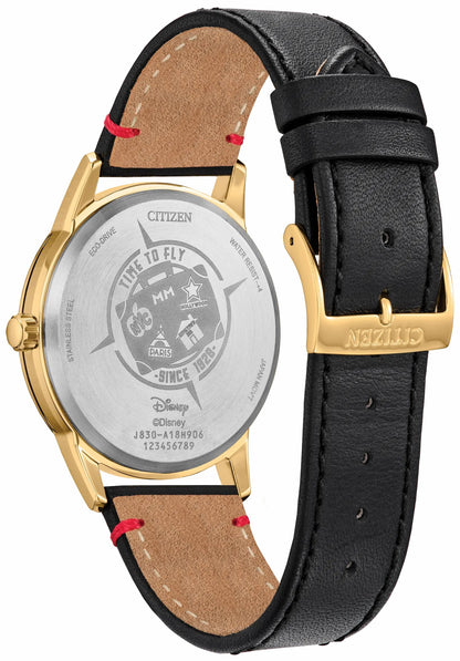 Mickey Mouse Takes Hollywood Silver-Tone Dial Leather Strap FE7063-07W | Citizen Essential