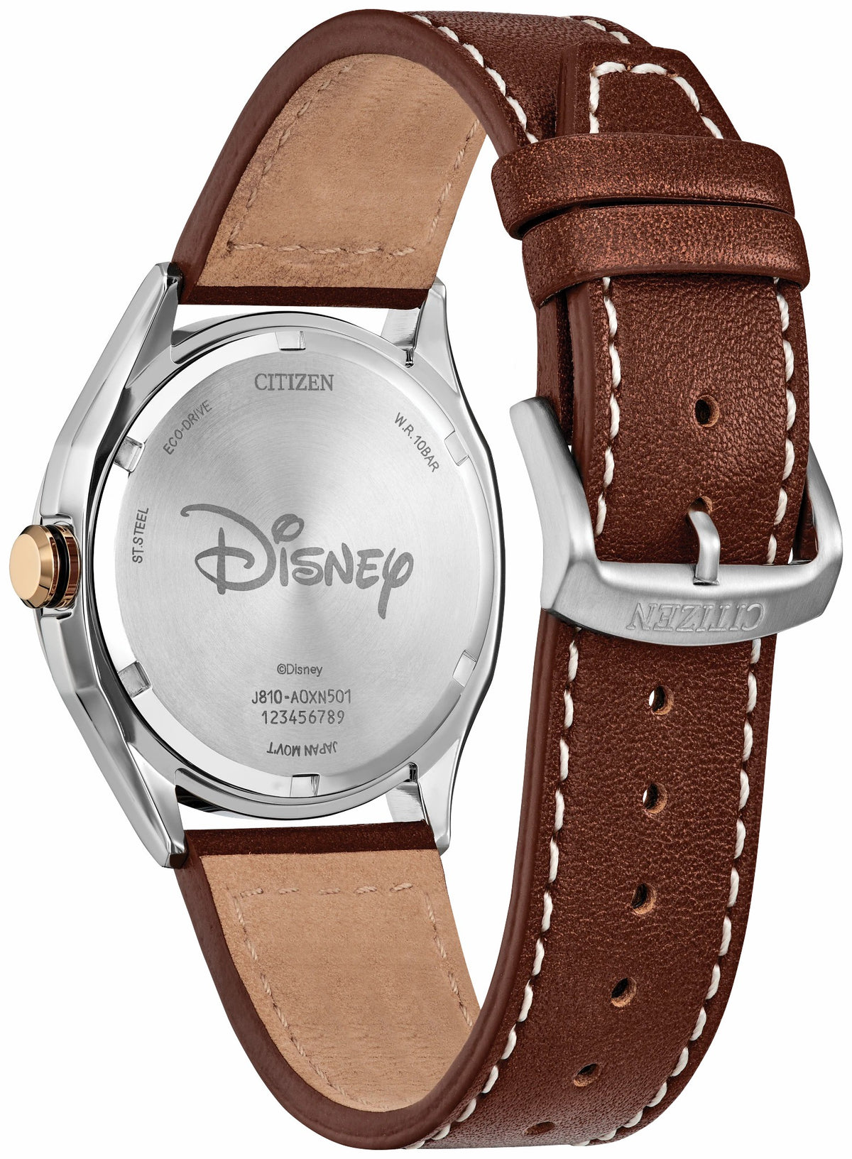 Mickey Mouse Explorer Green Dial Leather Strap AW1149-06W | Citizen Signature