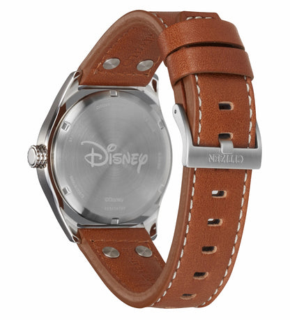 Mickey Aviator Ivory Dial Leather Strap BV1088-08W | Citizen Trusted