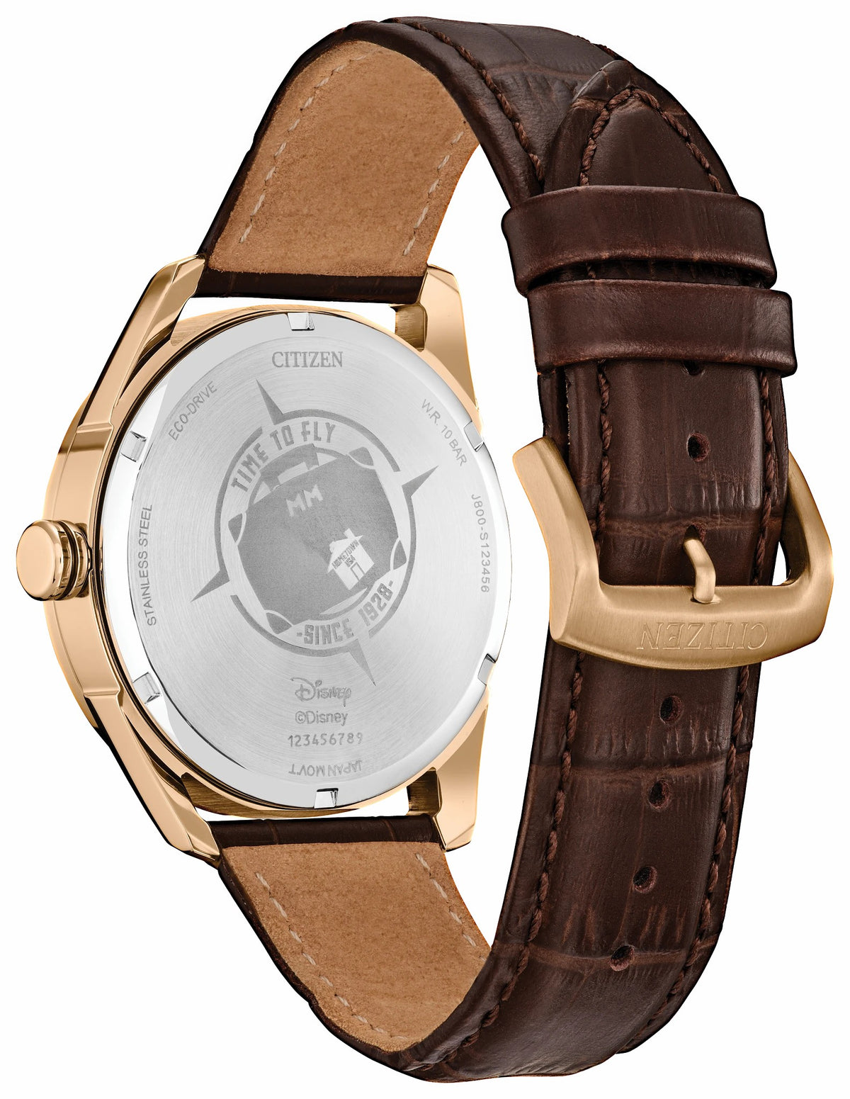 Hometown Mickey Mouse Beige Dial Leather Strap AW0088-04W | Citizen Smart Buy