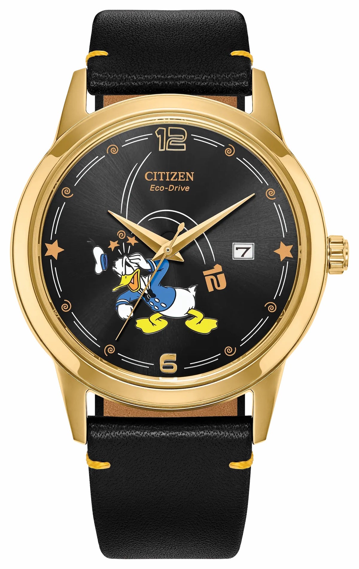 Donald Duck Seeing Stars Black Dial Leather Strap AW1789-04W | Citizen Special Offer