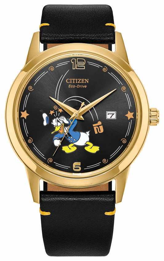 Donald Duck Seeing Stars Black Dial Leather Strap AW1789-04W | Citizen Special Offer