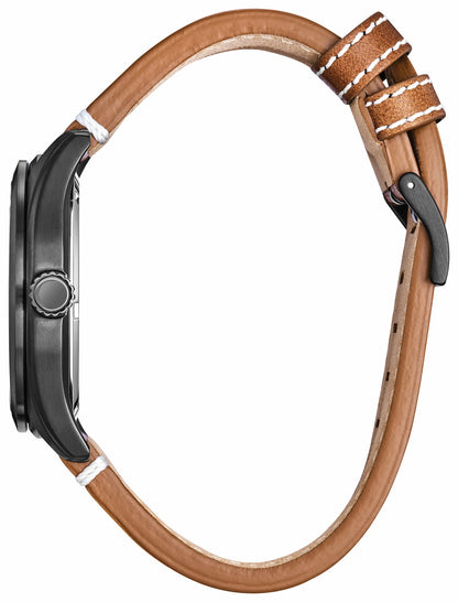Batter's up Mickey Brown Dial Leather Strap BV1089-05W | Citizen Great Value