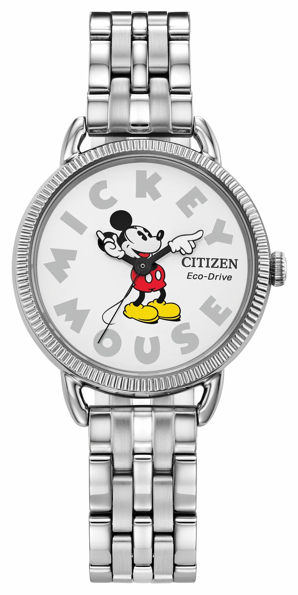 Mickey Mouse White Dial Stainless Steel Bracelet EM1051-53W | Citizen Value
