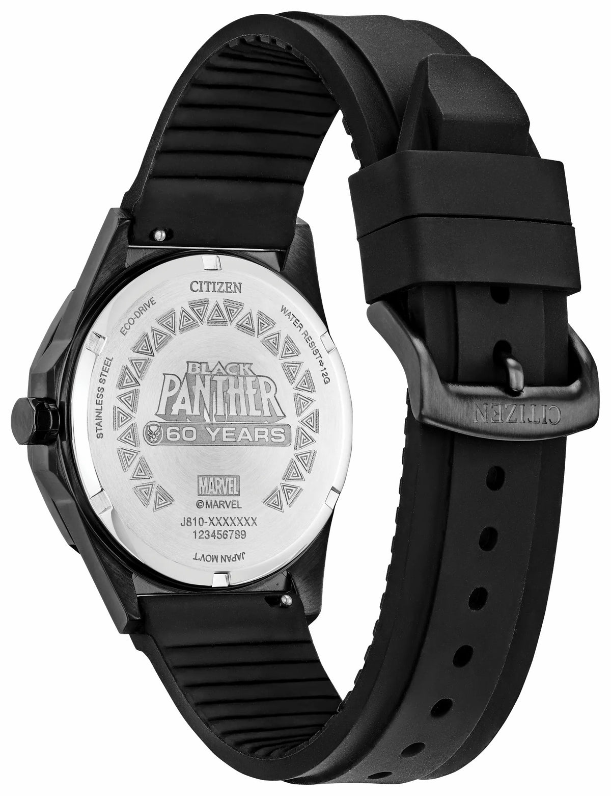 Black Panther 60th Anniversary Black Dial Silicone Strap AW1858-03W | Citizen Customer Favorite