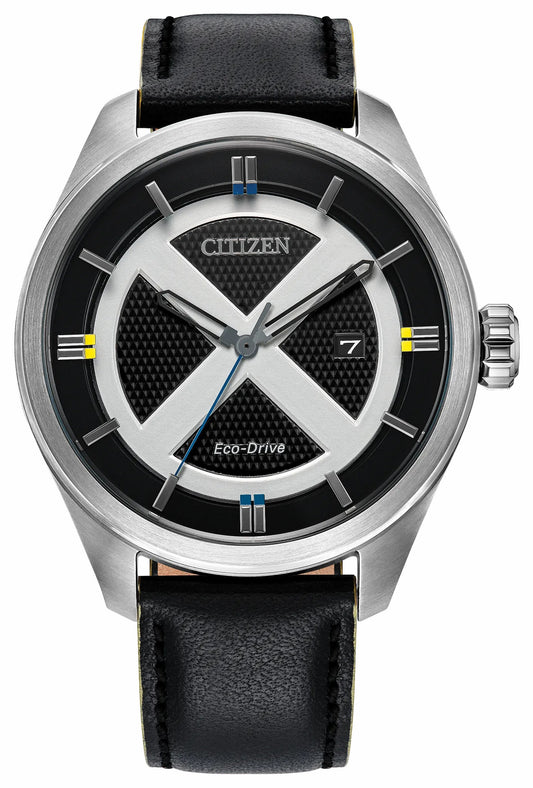 X-Men Black Dial Leather Strap AW5007-17W | Citizen Hot Sale