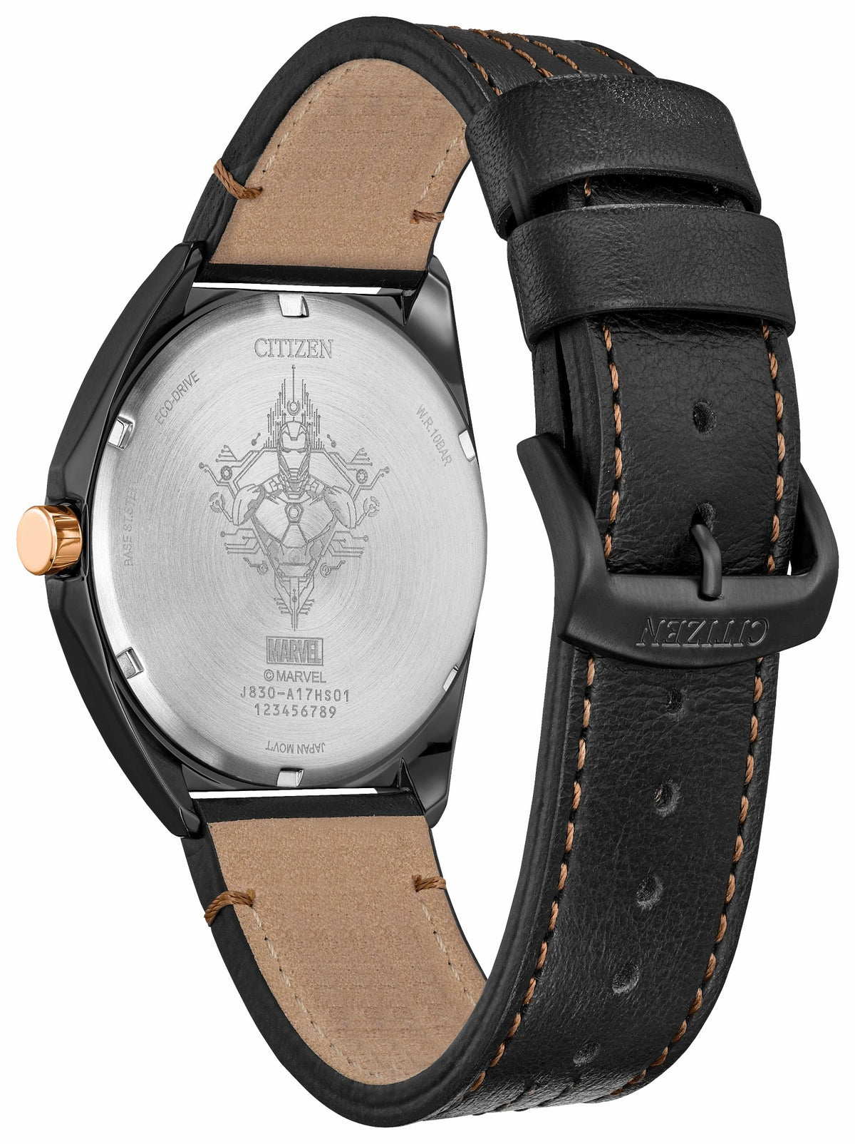 Tony Stark '63 Black Dial Leather Strap AW2075-05W | Citizen Deals