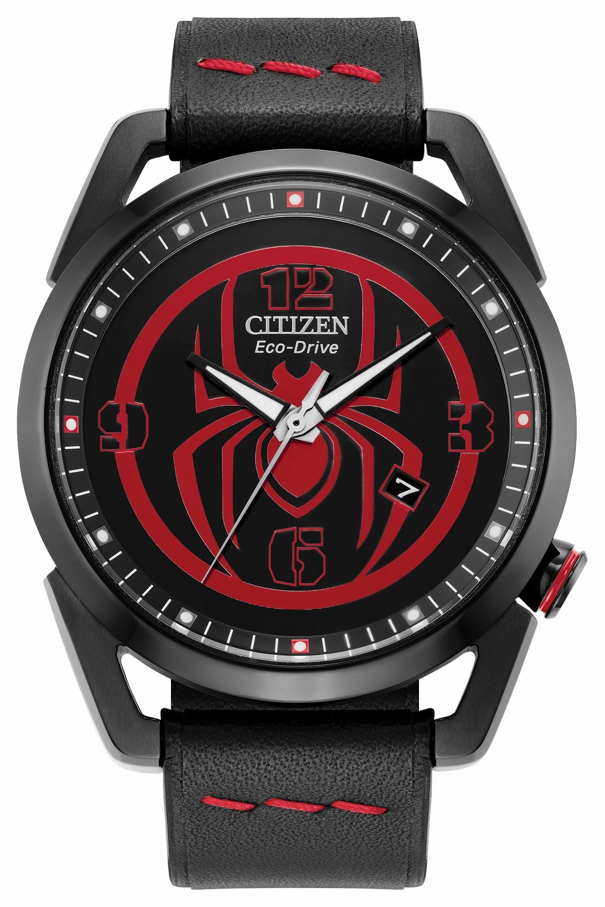 Miles Morales Black Dial Leather Strap AW1685-00W | Citizen Featured
