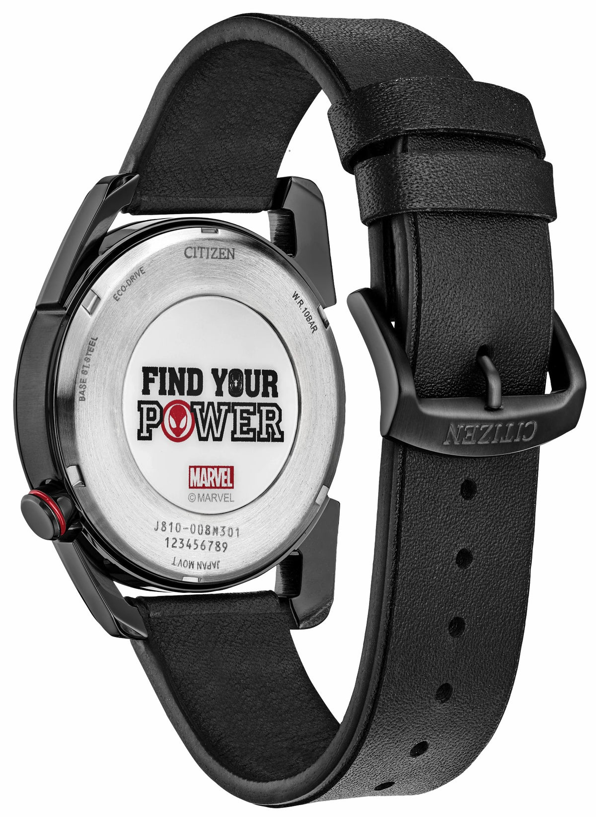 Miles Morales Black Dial Leather Strap AW1685-00W | Citizen Featured