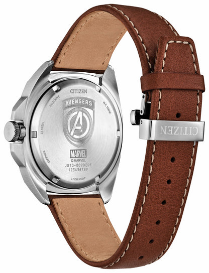 Avengers Legacy Black Dial Leather Strap AW1721-08W | Citizen Signature