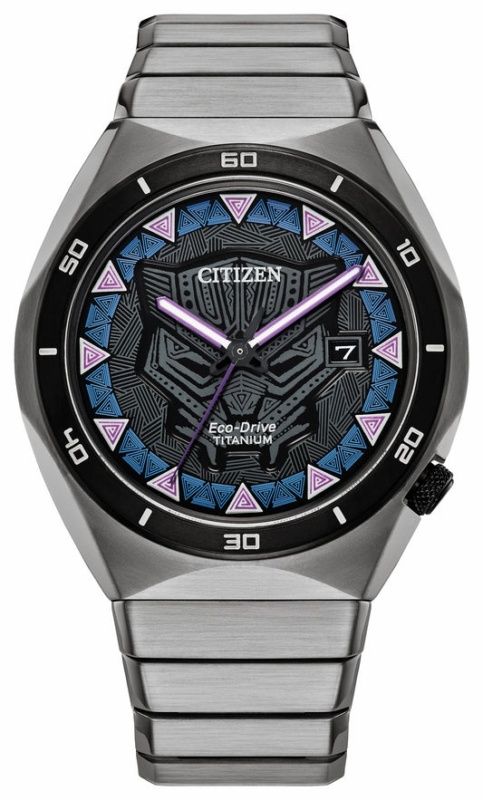 Black Panther Black Dial Super Titanium Bracelet AW1668-50W | Citizen Best Price