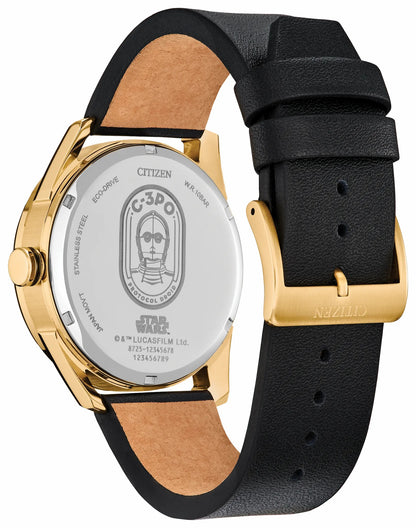 C-3PO Rewired Multiple Dial Leather Strap BU4026-05W | Citizen Everyday