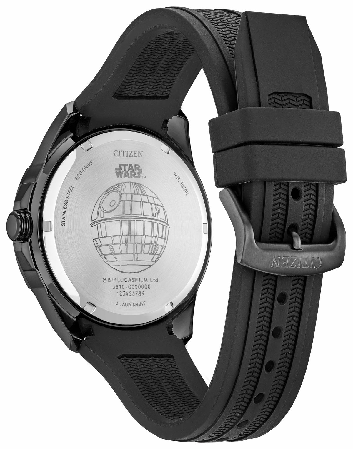 Death Star, Vader's Shadow Black Dial Silicone Strap AW1606-06W | Citizen Special Offer