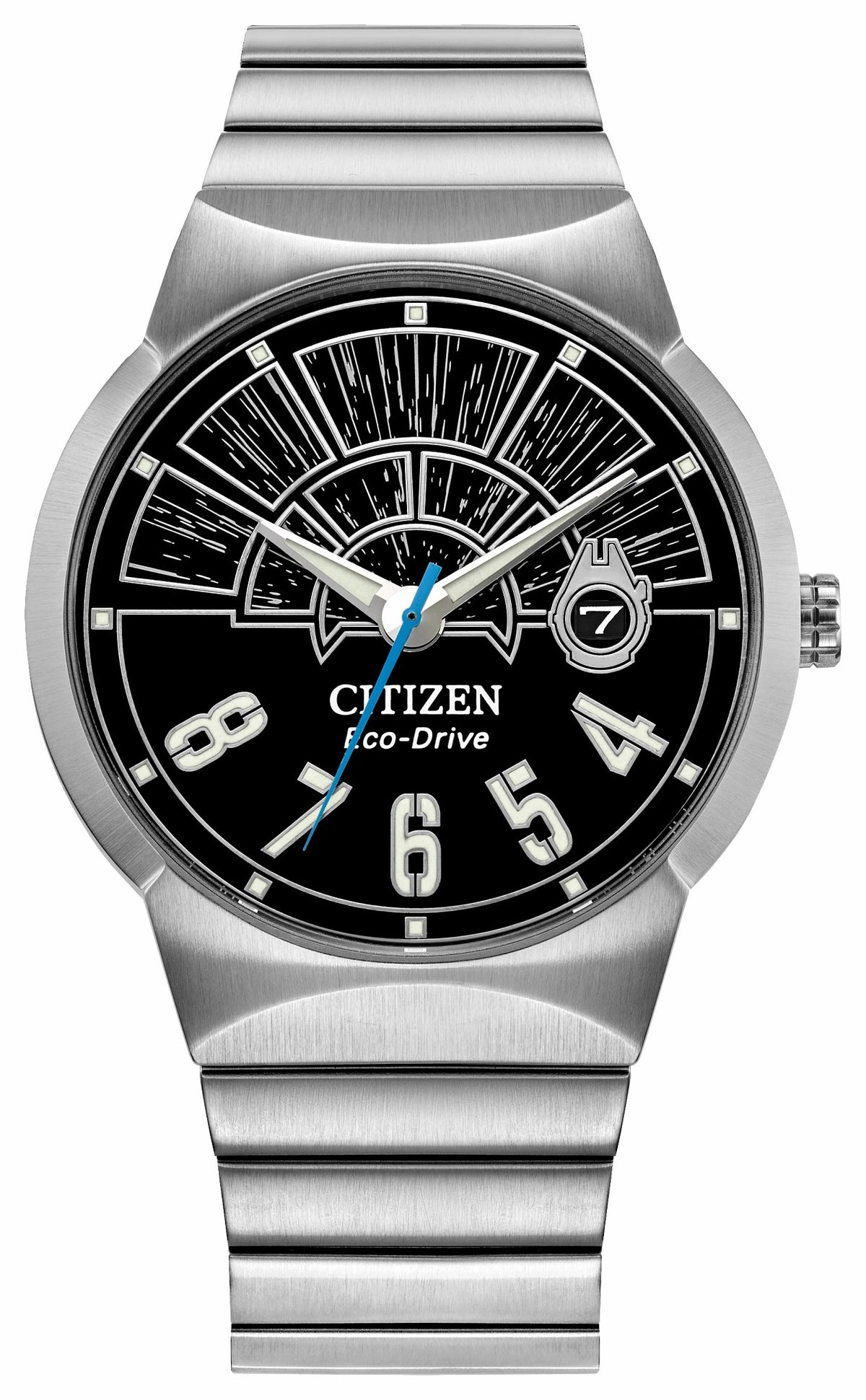 Millennium Falcon Hyperdrive Black Dial Stainless Steel Bracelet BM7581-59W | Citizen Value
