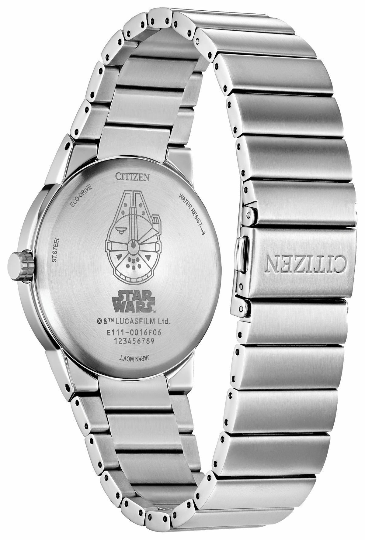 Millennium Falcon Hyperdrive Black Dial Stainless Steel Bracelet BM7581-59W | Citizen Value