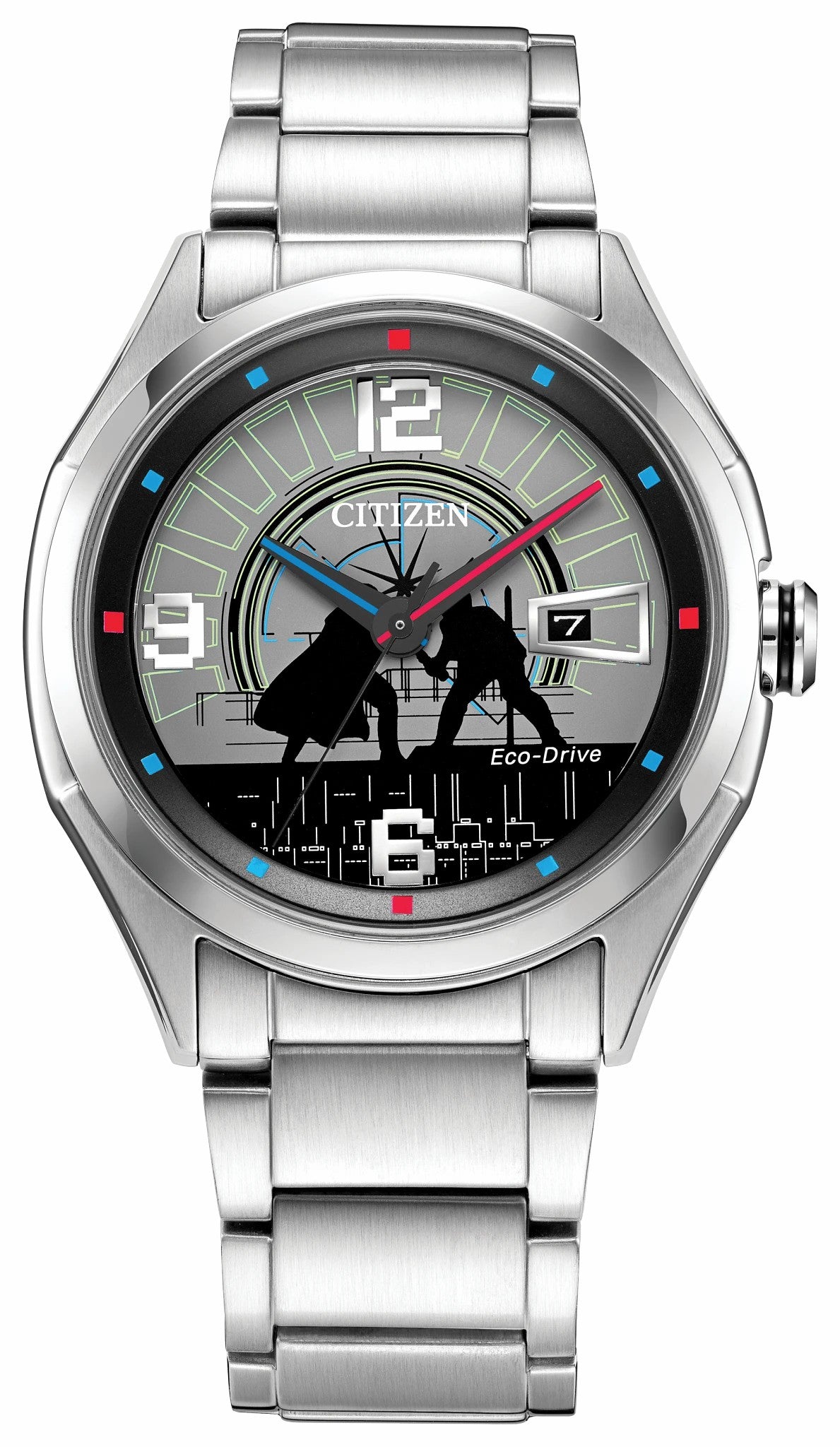 Duel Black Dial Stainless Steel Bracelet AW1140-51W | Citizen Great Value
