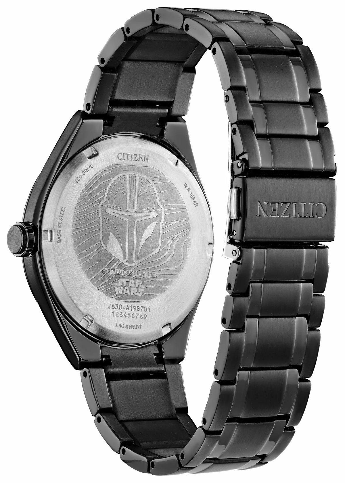 Mandalorian Black Dial Stainless Steel Bracelet AW2045-57W | Citizen Discount