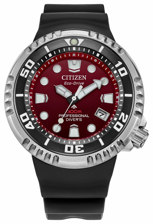 Promaster Dive E365 Red Dial BENEBiOL™ PU Strap BN1024-01Z | Citizen Essential