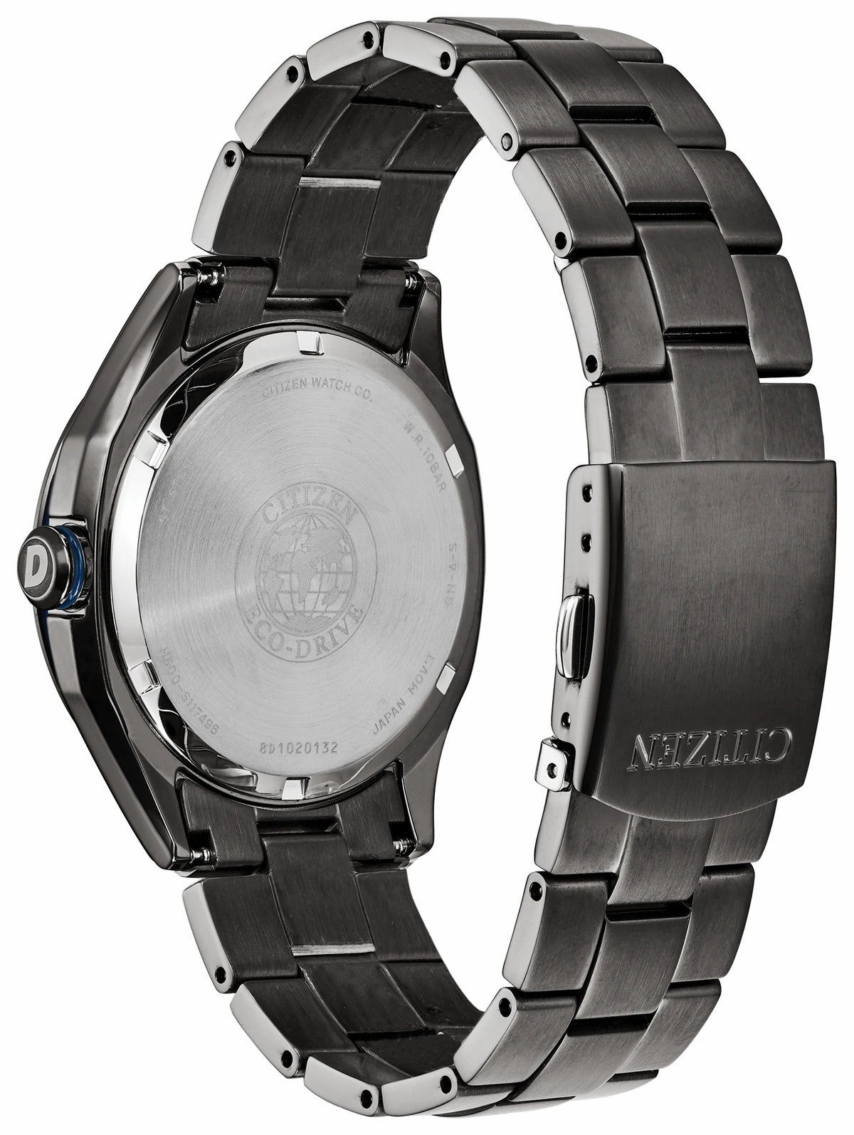 Citizen WDR Eco-Drive Black Blue Dial Stainless Steel Watch | Citizen Sale