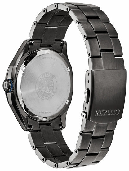Citizen WDR Eco-Drive Black Blue Dial Stainless Steel Watch | Citizen Sale